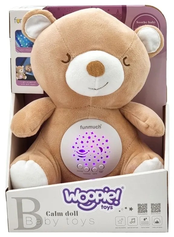 Woopie baby przytulanka usypiacz projektor 2w1 miś - 10 kołysanek