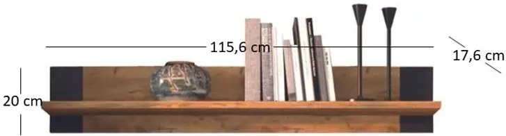 Nowoczesna półka ścienna - Luso 6X
