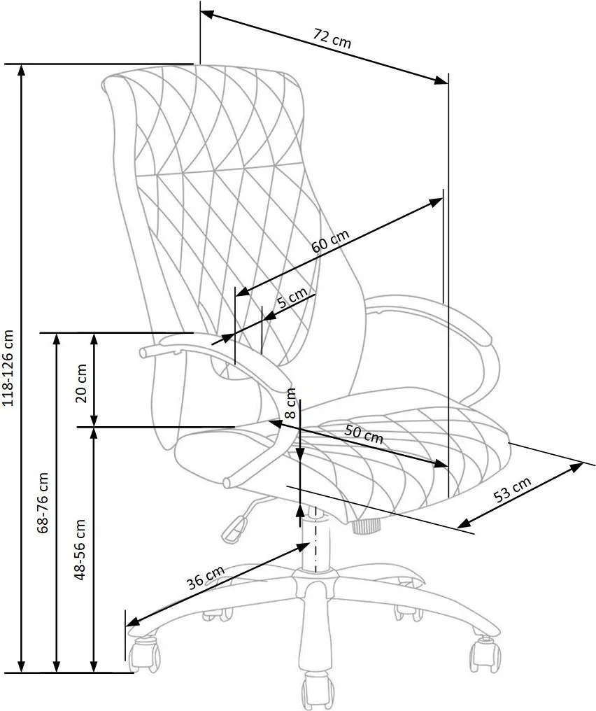 Pikowany fotel gabinetowy z ekoskóry Hilton