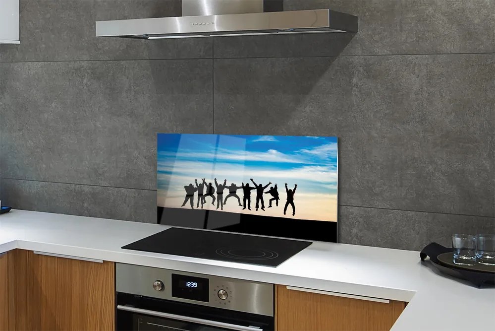 Panel nad Blat Kuchenny Ludzie na tle Nieba i Chmur