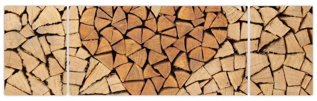 Obraz - Serce z drewna (170x50 cm)