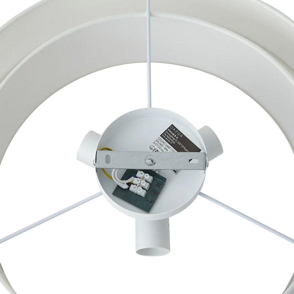 Nowoczesna lampa sufitowa biała 50 cm 3-punktowa - Drum Duo