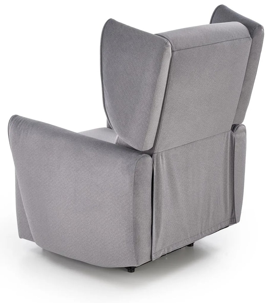 Fotel wypoczynkowy elektrycznie rozkładany popiel GELATO