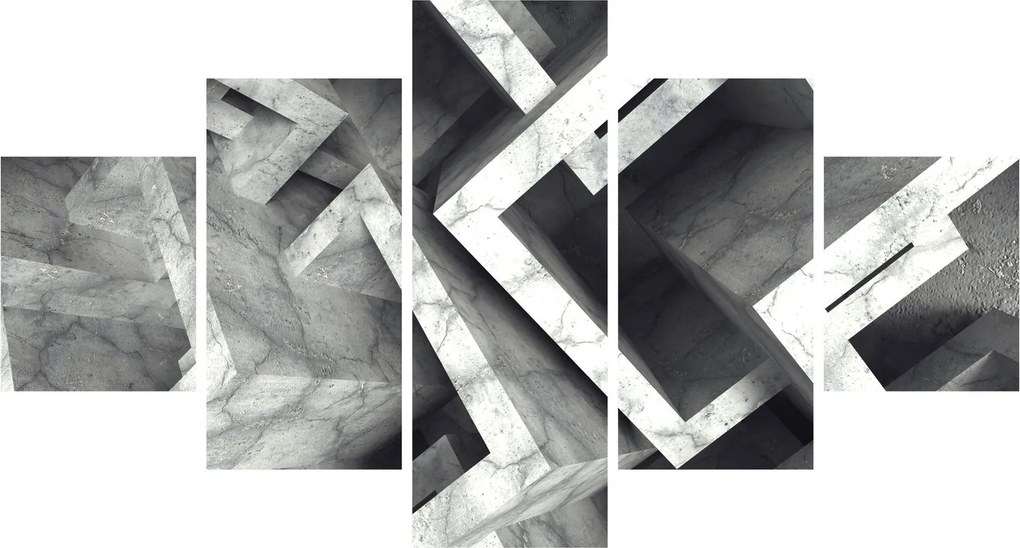 Abstrakcyjny obraz kostek (125x70 cm)