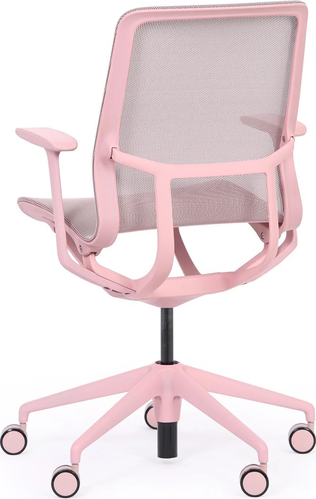 Krzesło biurowe ELVI, różowy