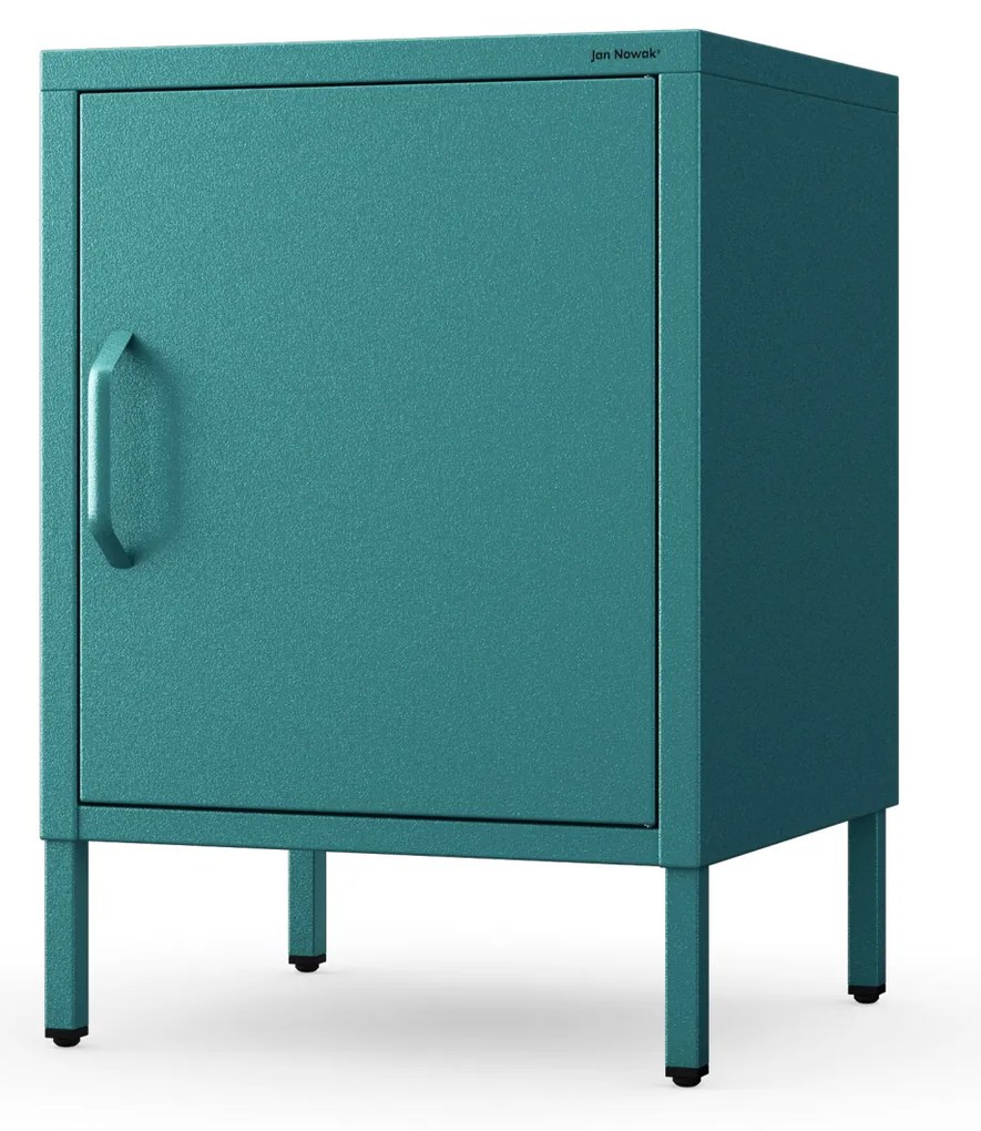 Szafka nocna metalowa morska Modern MIA, 424 x 595 x 400 mm