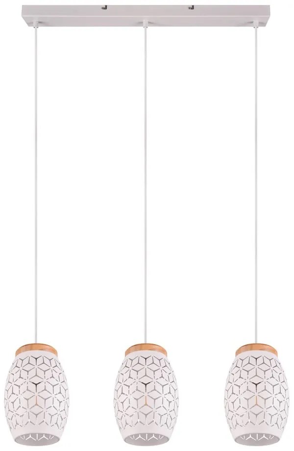 Biała lampa wisząca ø 15 cm Bidar – Trio