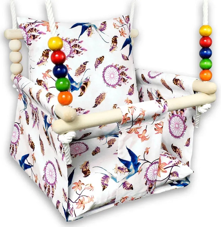 Kubełkowa huśtawka dla dziecka jaskółki H4-C53