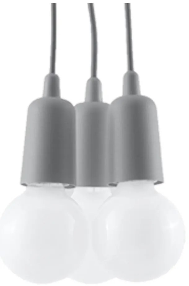 Szara lampa wisząca ø 15 cm Rene – Nice Lamps