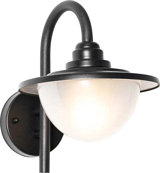 Klasyczna zewnętrzna lampa ścienna czarna IP44 - Bruges