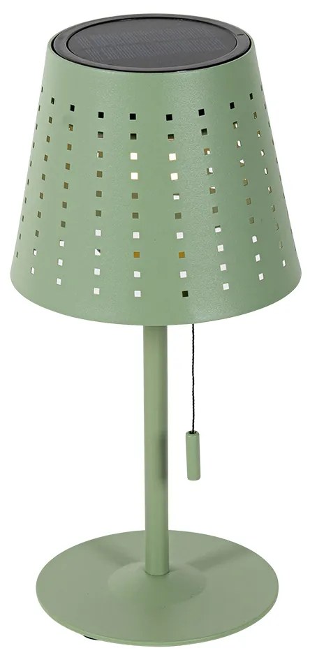 Zewnetrzna Lampa stołowa zewnętrzna zielona w komplecie z LED 3-stopniowy ściemniacz ładowalne i słoneczne - FerreDesignerski Oswietlenie zewnetrzne