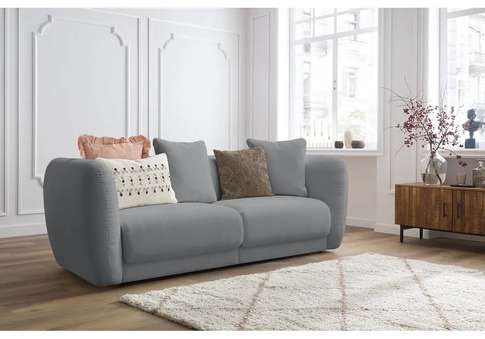 Jasnoszara sofa 230 cm Bourbon – Bobochic Paris