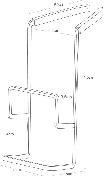 Wiszący metalowy uchwyt na gąbkę Tower – YAMAZAKI