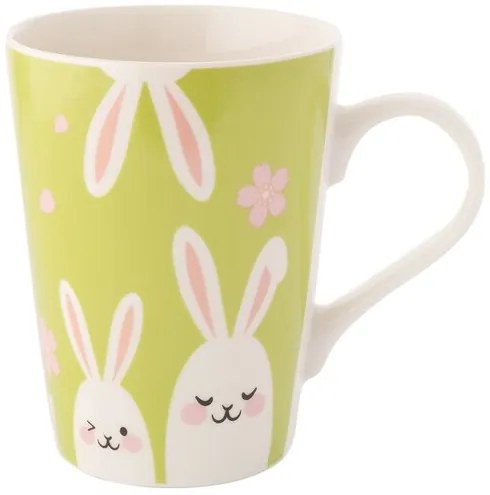 Altom Porcelanowy kubek Białe króliczki 420 ml