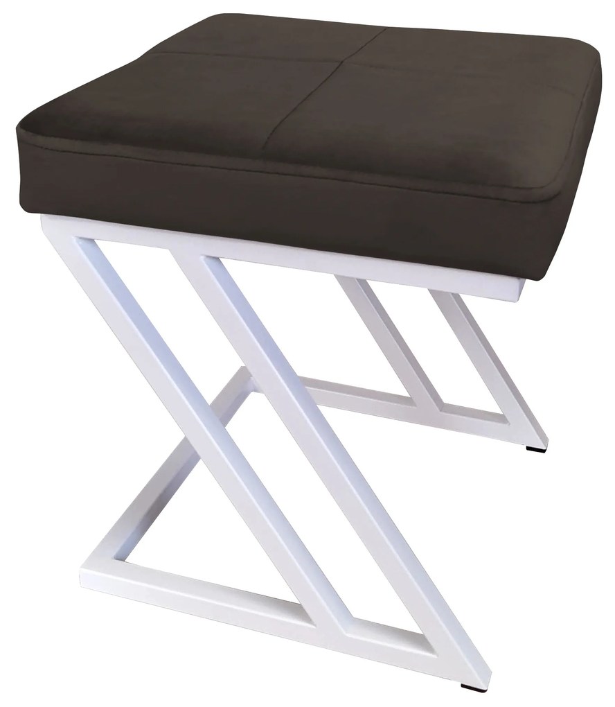 Pufa ZETA LOFT taboret podnóżek podstawa biała MG05