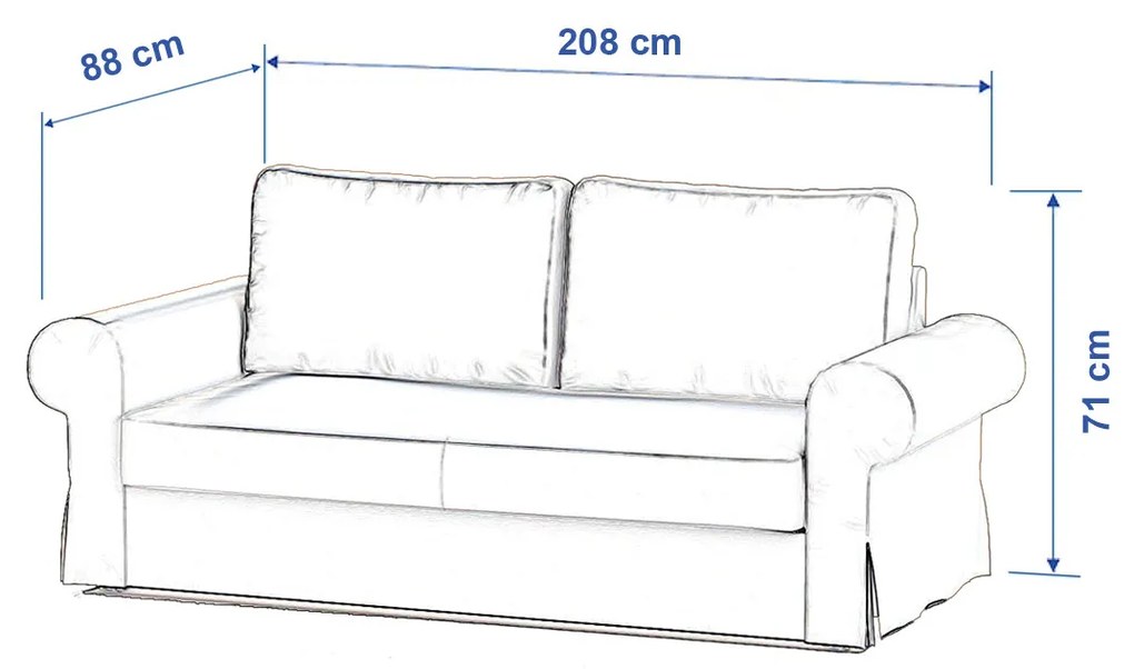 Pokrowiec na sofę Backabro 3-osobową rozkładaną