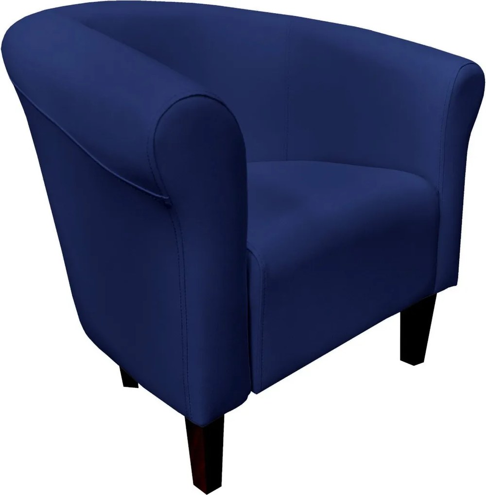 Fotel Milo tkanina Eko-skóra elegancki fotel do salonu i gabinetu : Kolor nogi - Venge, Kolor tkaniny - EKO-SKÓRA - 4D, Wysokość nogi - 15 cm