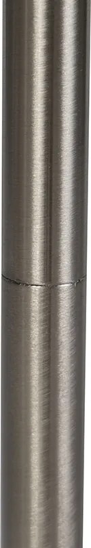 Nowoczesna lampa stojąca ze stali z wbudowanym LED - Berdien