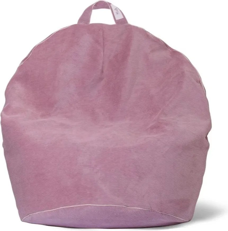 Różowa pufa ze sztruksu dla małej księżniczki BINI COZY PINK - L