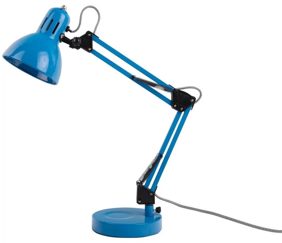 Jasnoniebieska lampa stołowa z metalowym kloszem (wysokość 52 cm) Funky Hobby – Leitmotiv