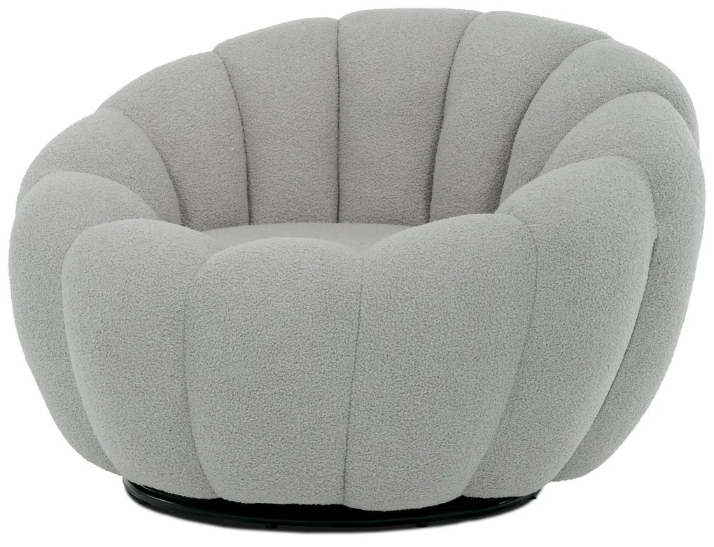 Fotel obrotowy Bouclé GREY2, szary