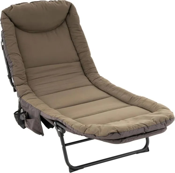 Leżak kempingowy z poduszką, 175 x 65 cm, khaki.