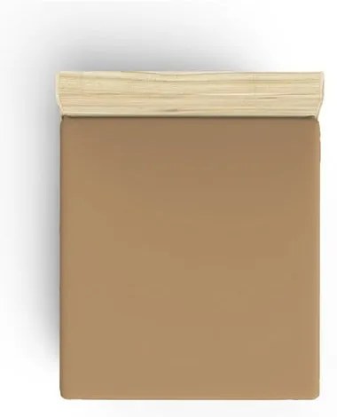 Brązowe bawełniane prześcieradło z gumką 140x200 cm – Mijolnir