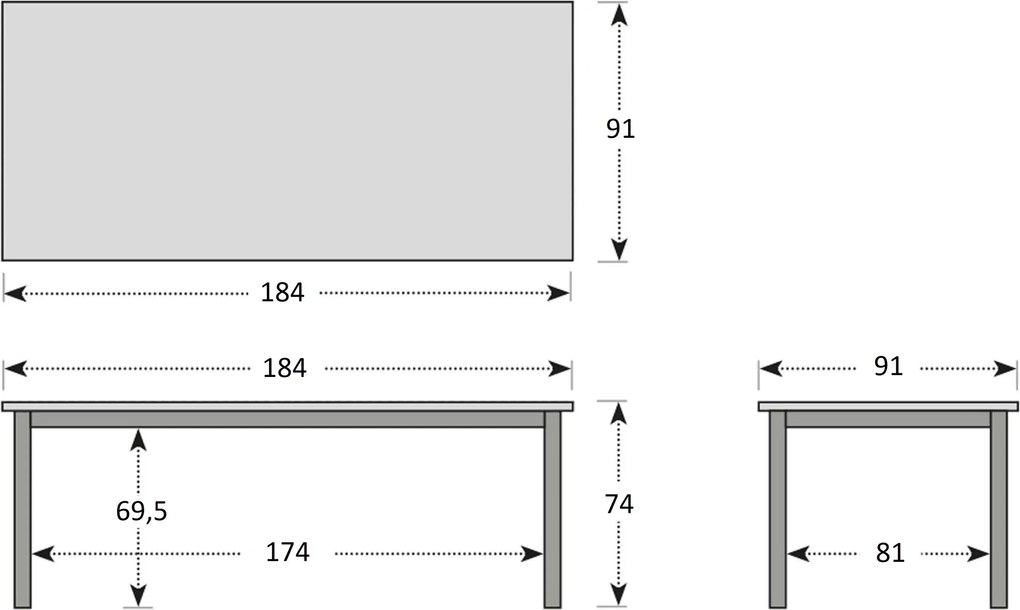 Doppler BERGAMO TOMBOLO antracyt/beżowy zestaw mebli ogrodowych 4+1