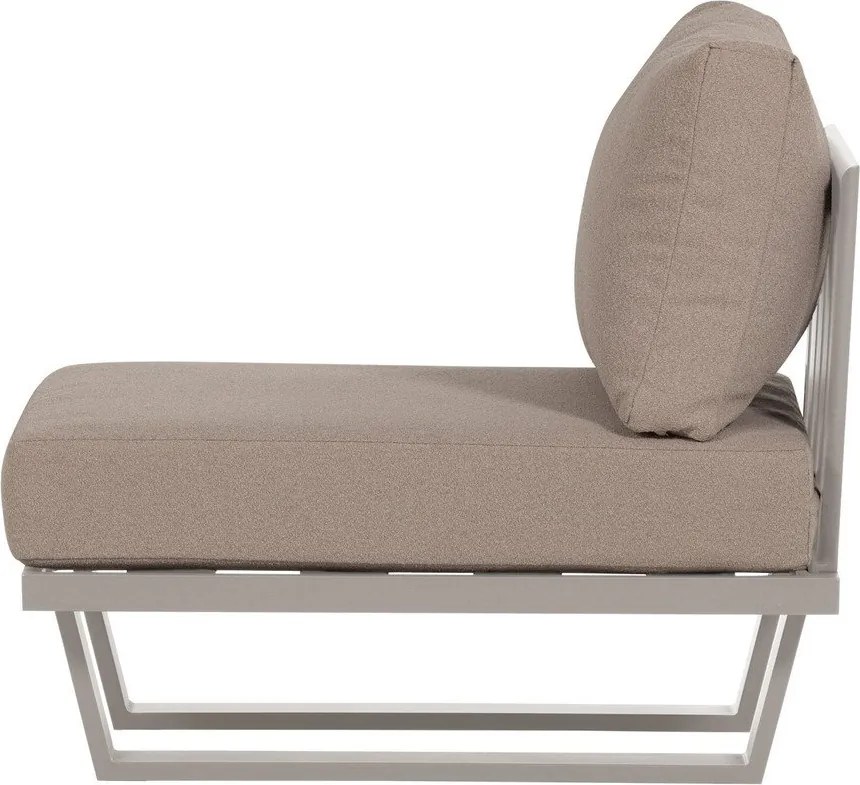 Szarobeżowy metalowy/tapicerowany fotel ogrodowy Bear – WOOOD