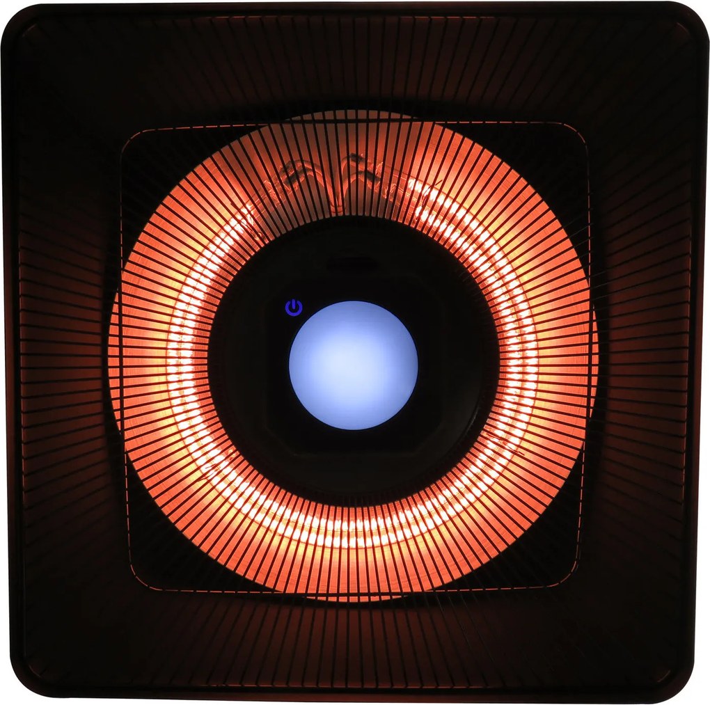 Outsunny promiennik tarasowy promiennik ciepła promiennik sufitowy z pilotem 2kW aluminiowy