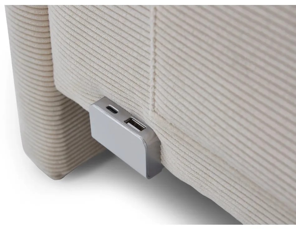 Beżowe tapicerowane łóżko dziecięce bez stelaża 140x200 cm Cool – Meise Möbel