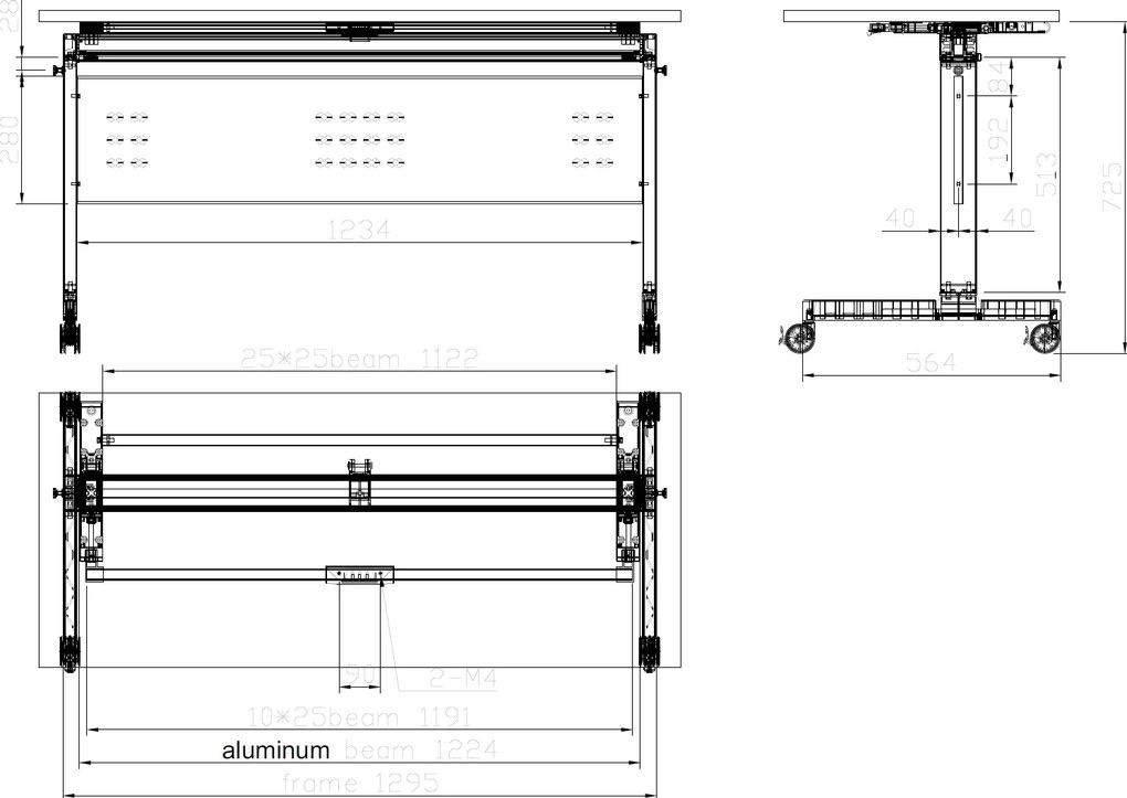 Mobilny stół PRIMO MOBI, 140x60 cm, biała podstawa, dąb naturalny
