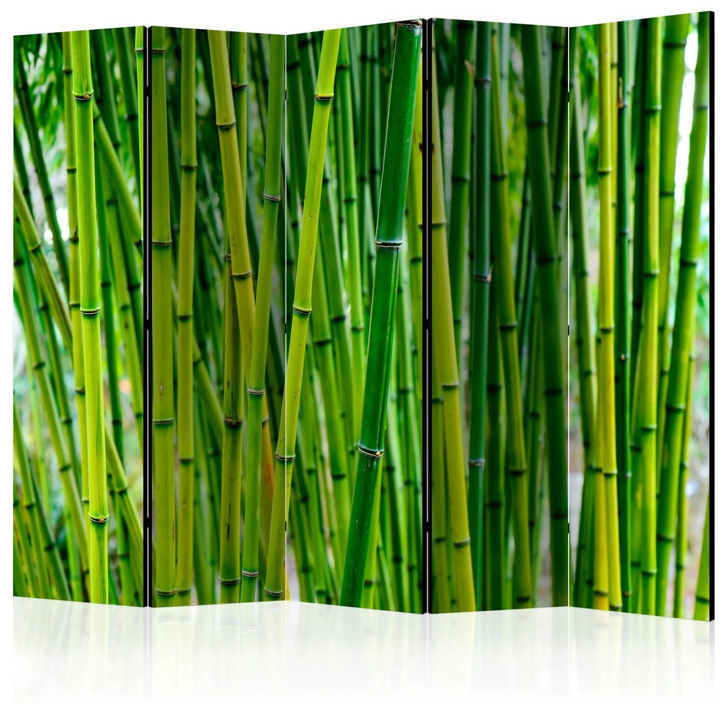 Parawan akustyczny Orient 225x172 cm 5-częściowy zielony ARTGEIST B