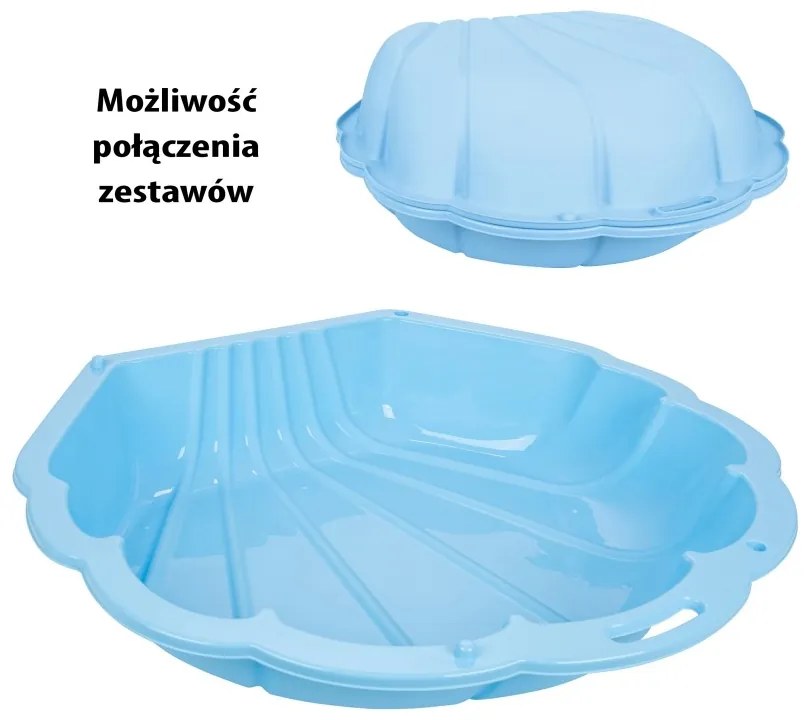Woopie piaskownica basen muszelka niebieska 3w1 suchy basen 1 szt.