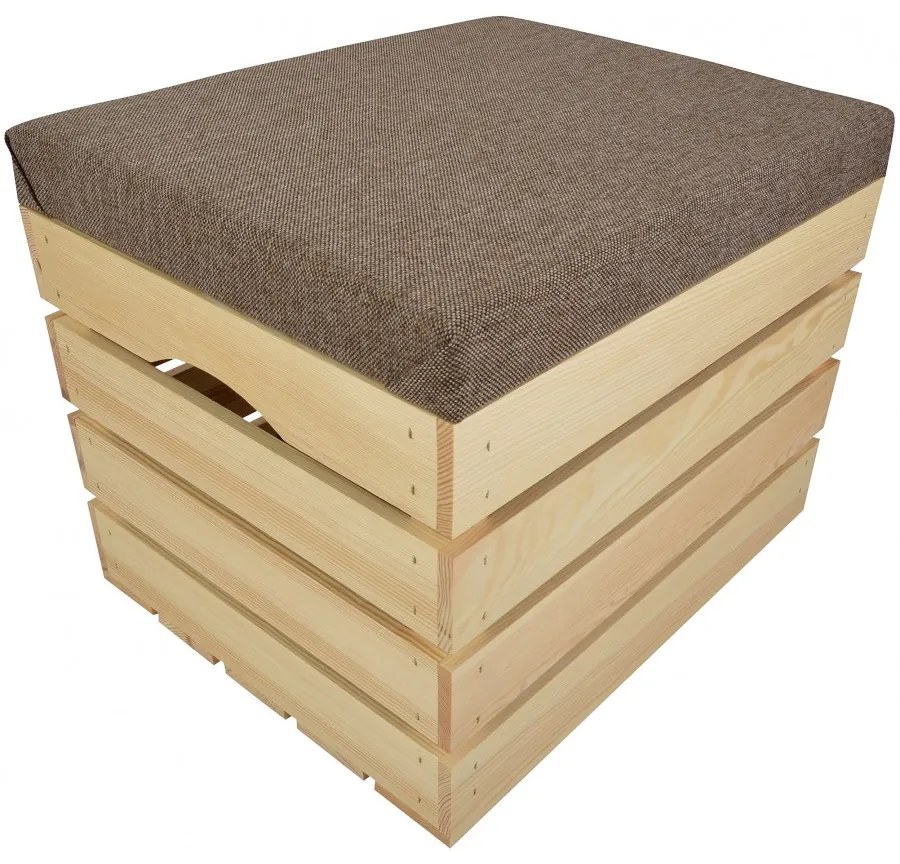Pufa kufer skrzynia drewniana sosnowa siedzisko 50cm naturalna