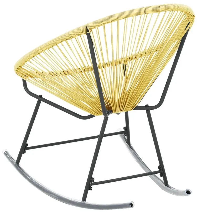 Beżowe bujane krzesło ogrodowe typu acapulco N9-C23