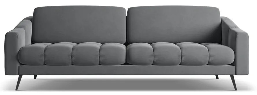 Szara aksamitna sofa 238 cm Nalu – Makamii