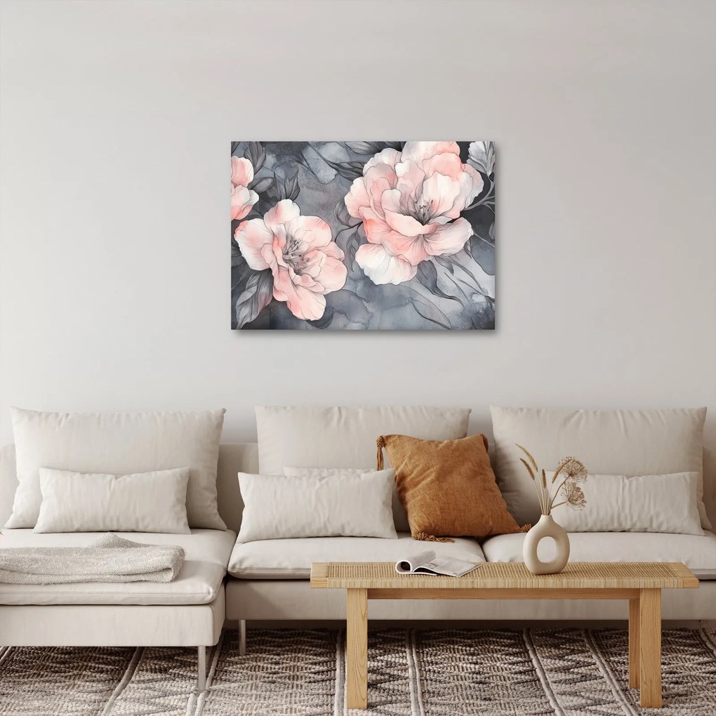 Obraz - Szkic kwiatów (70x50 cm)