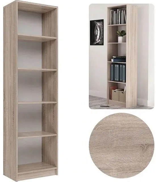 Regał Z Półkami Dąb Sonoma 50 Cm B2-Z83
