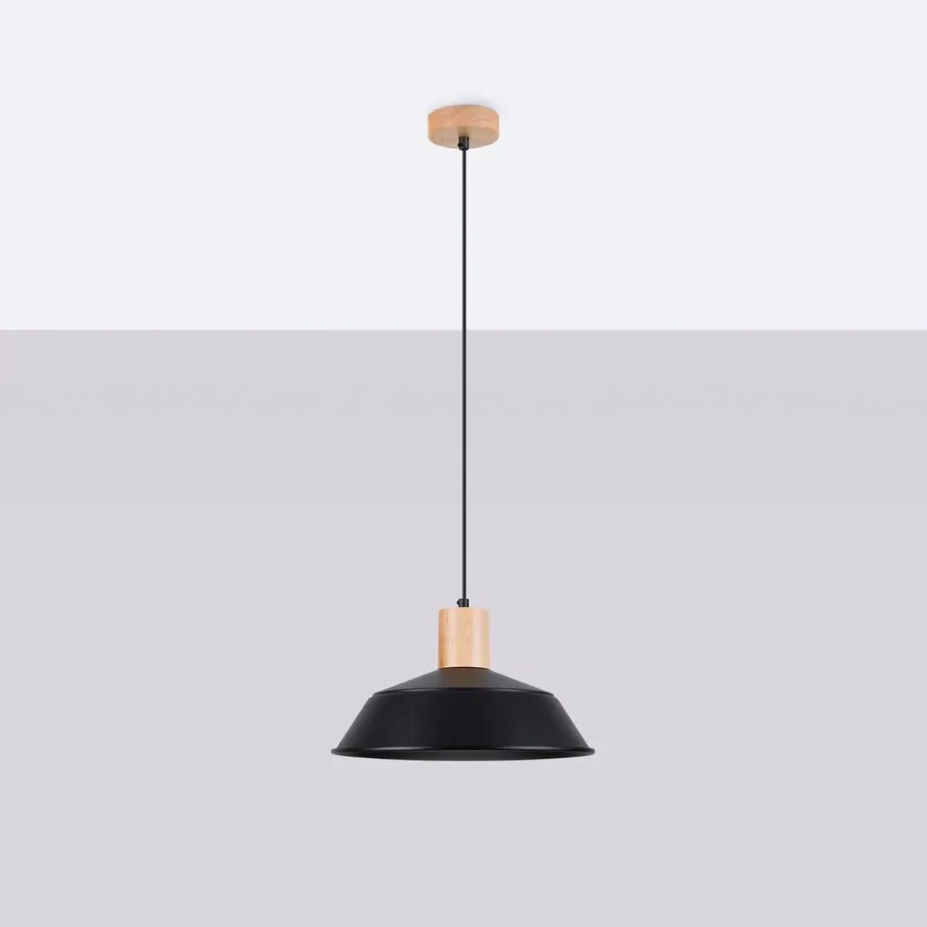 Lampa wisząca FANO czarna SOLLUX LIGHTING