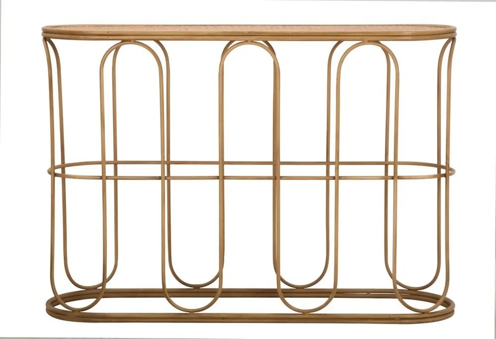 Rattanowa konsola w naturalnym kolorze 32x110 cm Samui – Mauro Ferretti