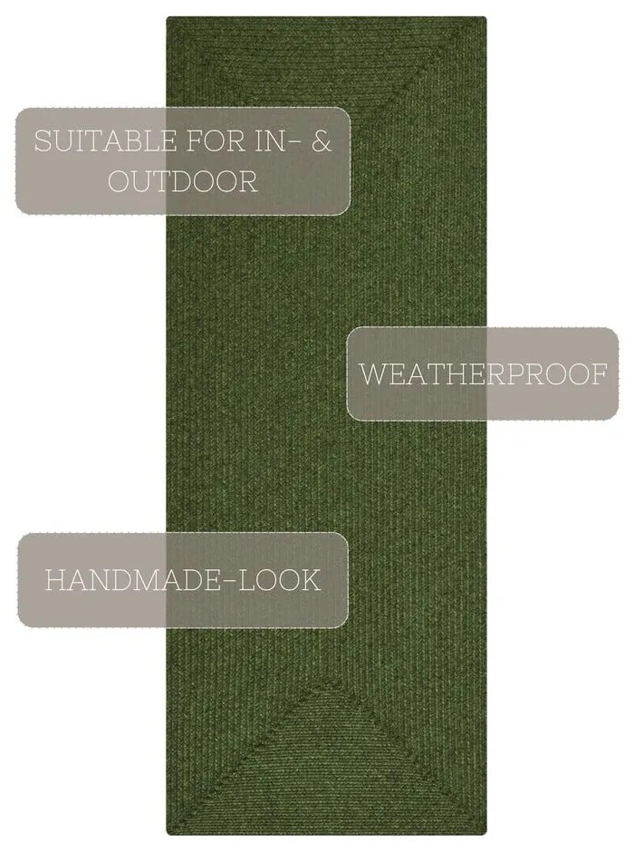 Zielony chodnik odpowiedni na zewnątrz 200x80 cm – NORTHRUGS