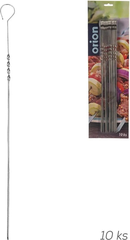 Szpikulce do szaszłyków zestaw 10 szt. ze stali nierdzewnej – Orion