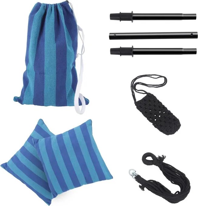 MIADOMODO Wiszący fotel bujany, niebieski