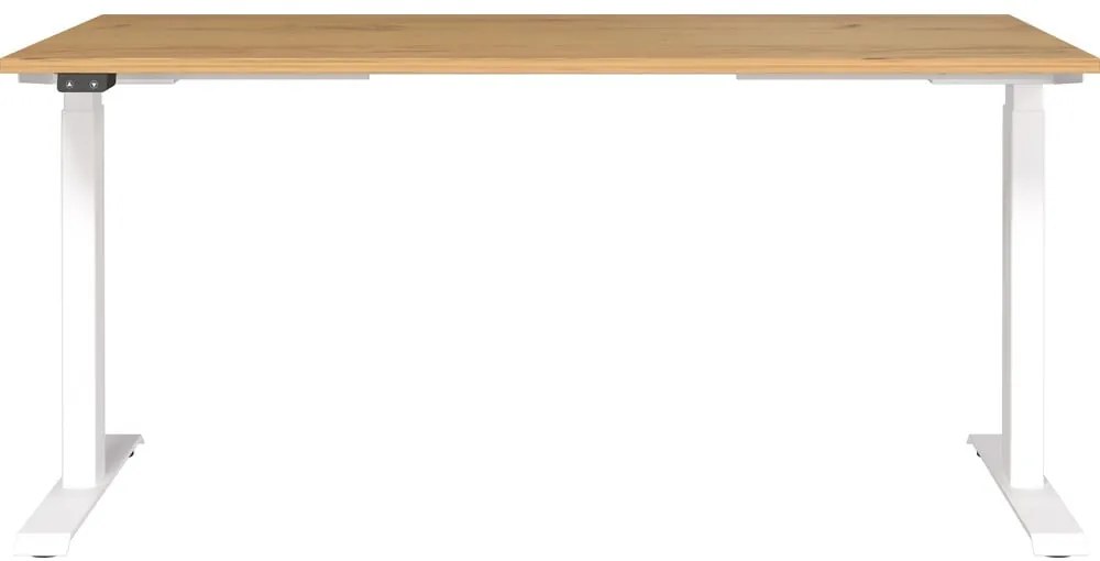 Biurko z elektryczną regulacją wysokości z blatem w dekorze dębu 80x160 cm Jet – Germania