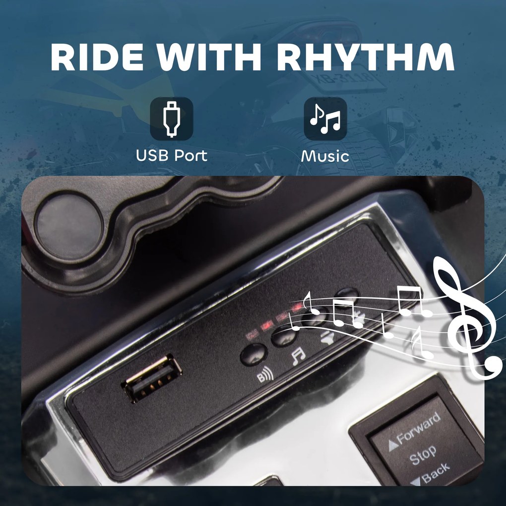 AIYAPLAY Elektryczny pojazd dla dzieci, odwrócony design trójkołowca, zasilanie bateryjne, odtwarzacz MP3, klakson, 2 prędkości, światła LED, 3-8 lat, Żółty