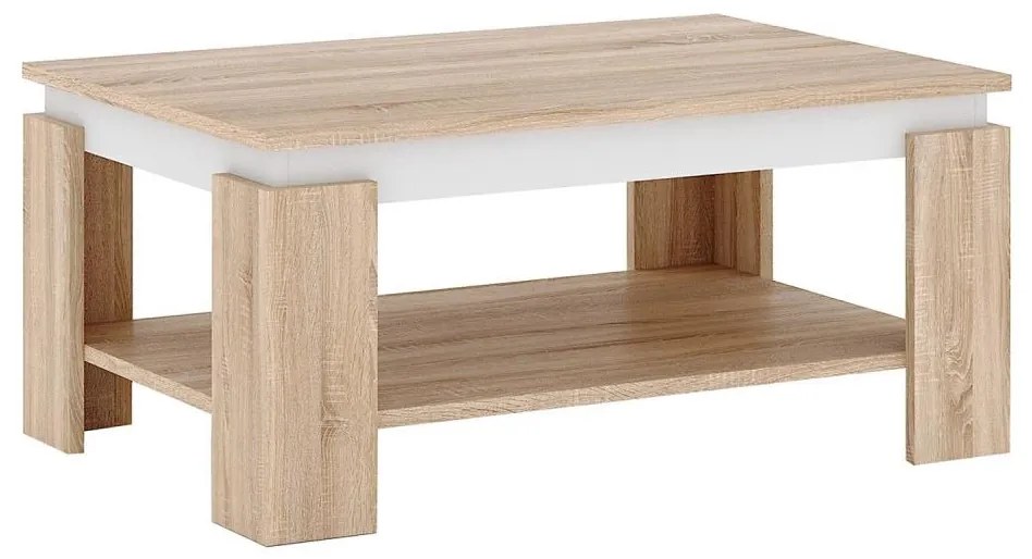 Stolik kawowy LUNO dąb sonoma/biały