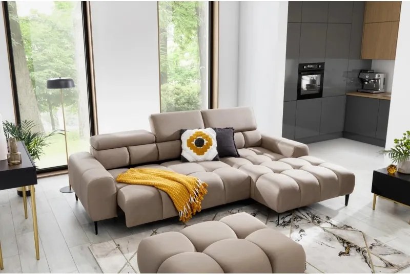 Narożnik PLAZA Mini Lewostronny w tkaninie Solar 80 WERSAL