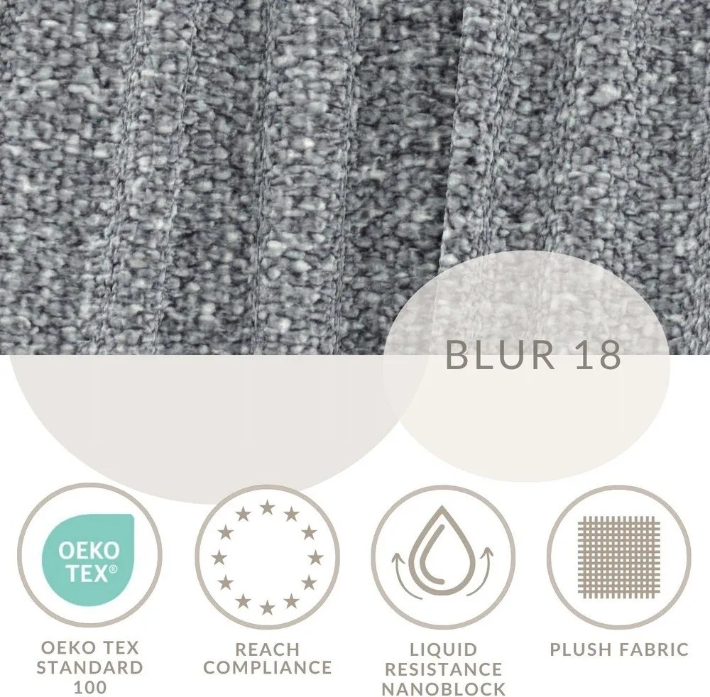 Szare tapicerowane łóżko dwuosobowe ze schowkiem i stelażem 180x200 cm Maumere – Maison de Rêve