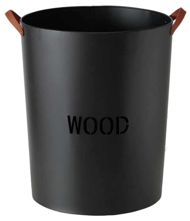 Stojak na drewno w formie wiadra WOOD, Ø 46 cm